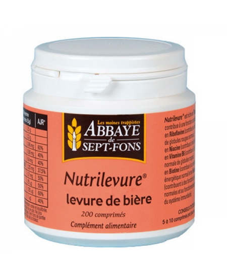 Abbaye de Sept Fons - Nutrilevure Germe de blé et levure de bière - 200 comprimés Abbaye de Sept Fons - Nutrilevure Germe de blé et levure de bière - 200 comprimés