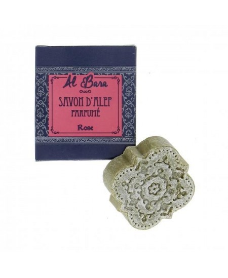 Al Bara - Savon d'Alep parfumé Rose - 100 g Al Bara - Savon d'Alep parfumé Rose - 100 g