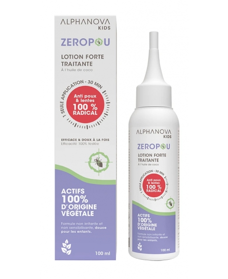 Alphanova - Zéropoux Lotion traitante forte anti poux à l'huile de coco - 100ml