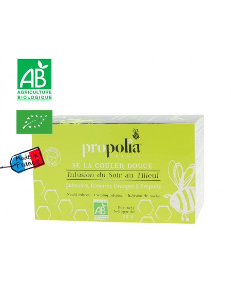 Propolia - Infusion Bio Détente Propolis et Plantes - 20 sachets Propolia - Infusion Bio Détente Propolis et Plantes - 20 sachets