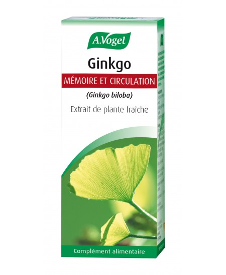A. Vogel - Ginkgo Extrait liquide Flacon compte gouttes - 50 ml A. Vogel - Ginkgo Extrait liquide Flacon compte gouttes - 50 ml