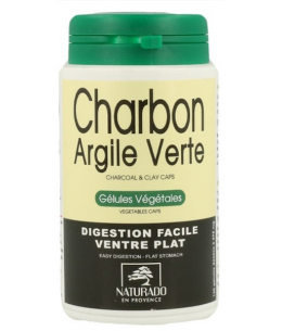 Charbon Argile verte Digestion facile Ventre plat 120 gélules végétales - Naturado Espritphyto