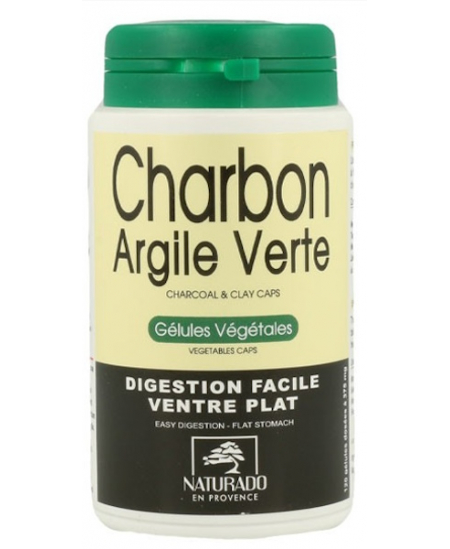 Charbon Argile verte Digestion facile Ventre plat 120 gélules végétales - Naturado Espritphyto Charbon Argile verte Digestion facile Ventre plat 120 gélules végétales - Naturado Espritphyto