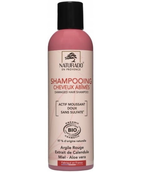 Shampoing cheveux abîmés Argile rouge, Calendula - 200 ml - Naturado cheveux dévitalisés Espritphyto Shampoing cheveux abîmés Argile rouge, Calendula - 200 ml - Naturado cheveux dévitalisés Espritphyto