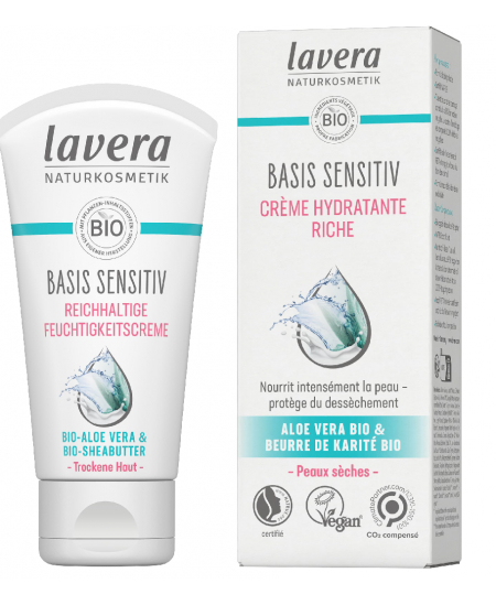 Lavera - Crème hydratante riche Aloe Vera bio et Karité bio - 50 ml