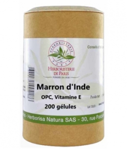 Herboristerie de Paris - Marronnier d'Inde OPC vitamine E- 200 gélules circulation capillaires