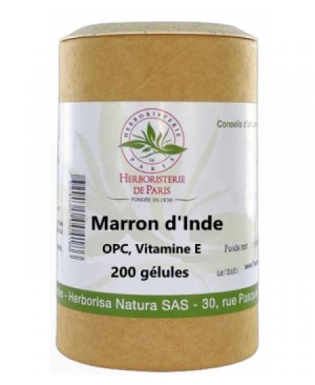 Herboristerie de Paris - Marronnier d'Inde OPC vitamine E- 200 gélules circulation capillaires