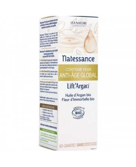 Natessance - Contour Yeux Anti-Âge Global Lift Argan - 20 ml Natessance - Contour Yeux Anti-Âge Global Lift Argan - 20 ml