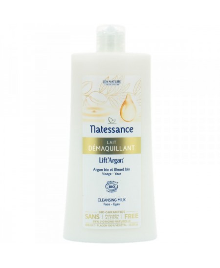 Natessance - Lait Démaquillant Douceur Lift'Argan visage et yeux - 400 ml Natessance - Lait Démaquillant Douceur Lift'Argan visage et yeux - 400 ml