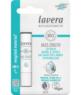 Baume à lèvres Bio Jojoba et Amande bio Basis Sensitiv - Lavera stick lèvres Espritphyto