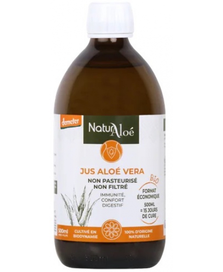 NaturAloe - Pur Jus Frais d'Aloé Véra non pasteurisé - 500 ml NaturAloe - Pur Jus Frais d'Aloé Véra non pasteurisé - 500 ml
