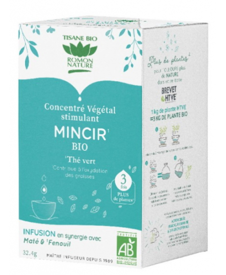 Tisane concentrée bio Mieux Mincir - 18 sachets - Romon Nature thé vert maté brésilien Espritphyto Tisane concentrée bio Mieux Mincir - 18 sachets - Romon Nature thé vert maté brésilien Espritphyto