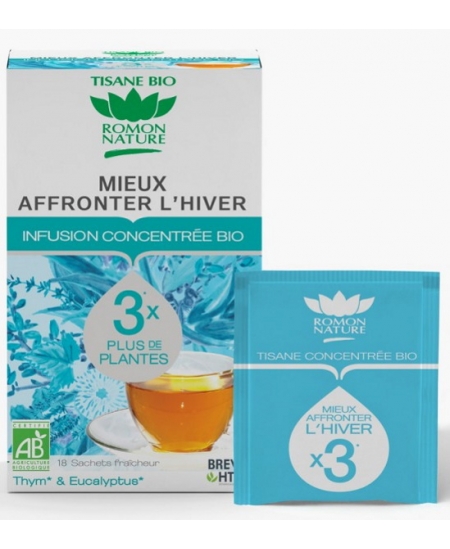 Tisane concentrée Mieux affronter l'hiver - Romon Nature 18 sachets 3 fois plus concentrée Espritphyto