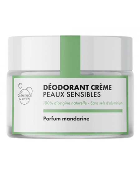 Clemence & Vivien - Baume déodorant Peau sensible Mandarine - 50 gr