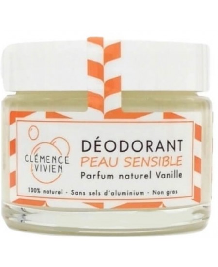 Clémence & Vivien - Baume déodorant Peau sensible Vanille - 50gr