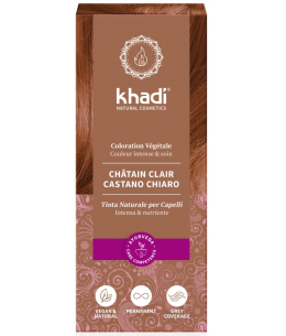 Khadi - Coloration végétale Châtain Clair - 100 gr soin colorant Espritphyto