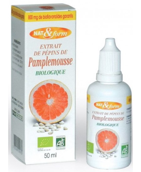 Nat et Form - Extrait de pépins de pamplemousse 800mg - 50 ml défenses naturelles Espritphyto