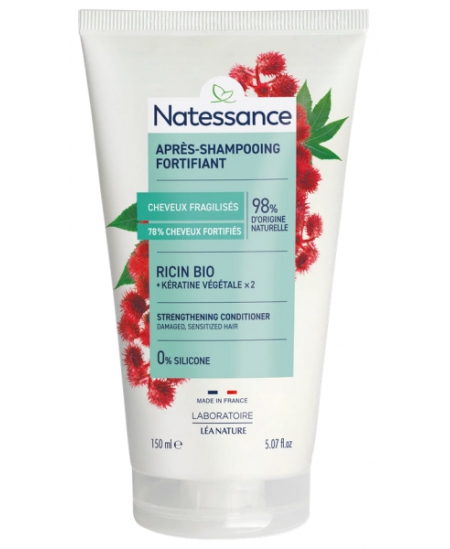 Natessance - Après Shampoing conditionneur démêlant Ricin Kératine Végétale - 150 ml
