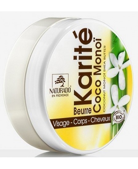 Naturado - Beurre de Karité coco monoï - 150 ml Naturado - Beurre de Karité coco monoï - 150 ml