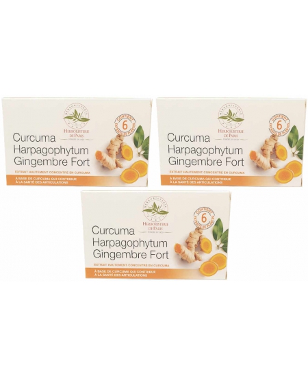 Curcuma harpagophytum gingembre fort 3 boites de 60 comprimés articulations espritphyto Curcuma harpagophytum gingembre fort 3 boites de 60 comprimés articulations espritphyto
