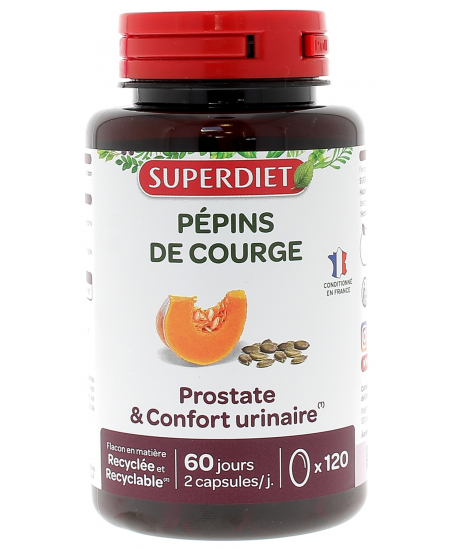 Huile de Pépins de Courge 120 capsules Super Diet