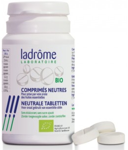 Ladrome - 30 Comprimés neutres bio pour huiles essentielles - 30 Comprimés