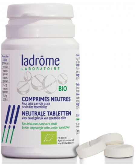 Ladrome - 30 Comprimés neutres bio pour huiles essentielles - 30 Comprimés
