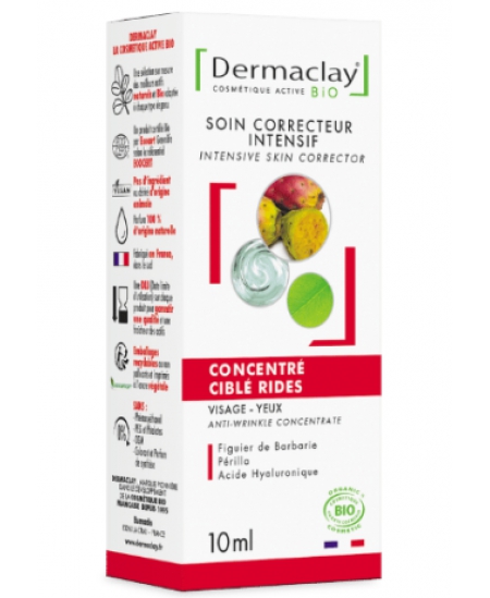Dermaclay - soin correcteur intensif Concentré ciblé Rides : Front Yeux Lèvres - 10 ml Dermaclay - soin correcteur intensif Concentré ciblé Rides : Front Yeux Lèvres - 10 ml