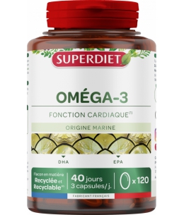 Oméga 3 - 120 capsules Super Diet EPA DHA Espritphyto huile de poisson