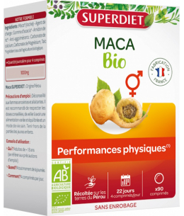 Maca Bio 90 comprimés Super Diet performances physiques homme et femme Espritphyto