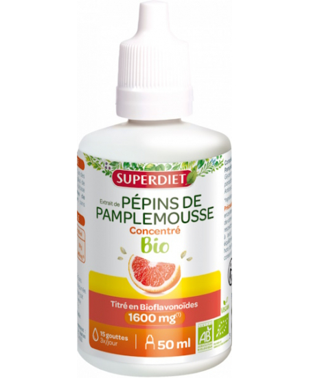 Extrait de Pépins de Pamplemousse 1600mg - 50 ml Super Diet défenses naturelles Espritphyto Extrait de Pépins de Pamplemousse 1600mg - 50 ml Super Diet défenses naturelles Espritphyto