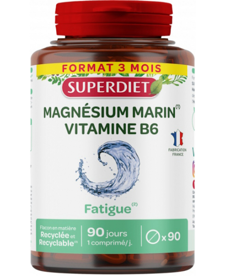 Super Diet - Magnesium marin Vitamine B6 - 90 comprimés