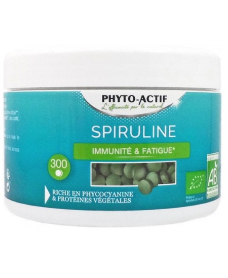 Spiruline bio 100% naturelle 300 comprimés Phyto-Actif défnses naturelles Espritphyto Spiruline bio 100% naturelle 300 comprimés Phyto-Actif défnses naturelles Espritphyto