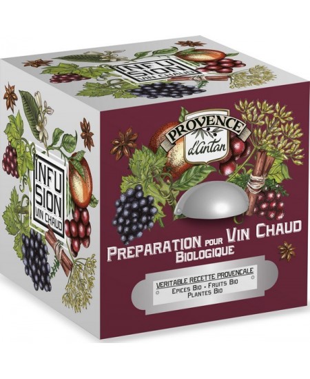 Préparation pour vin chaud cube 24 sachets Provence D'Antan boite métal Espritphyto Préparation pour vin chaud cube 24 sachets Provence D'Antan boite métal Espritphyto
