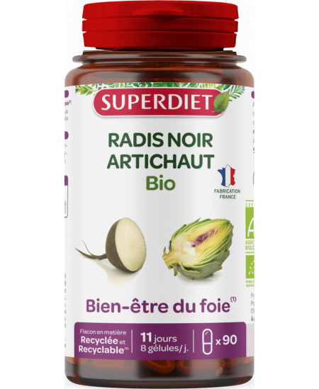 Radis noir Artichaut Bio 90 gélules Super Diet fonction hépatique Espritphyto Radis noir Artichaut Bio 90 gélules Super Diet fonction hépatique Espritphyto