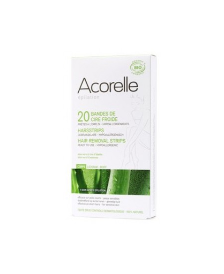 Acorelle - Bande de cire froide Corps 20 unités Acorelle - Bande de cire froide Corps 20 unités