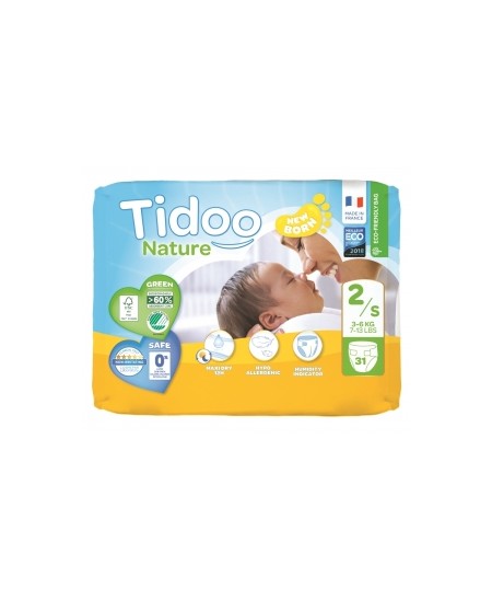 Tidoo - 31 Couches Single Pack (T2/S) 3/6kg x31 Tidoo - 31 Couches Single Pack (T2/S) 3/6kg x31