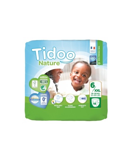 Tidoo - 18 Couches Single Pack (T6/XXL) 16 30 Kg x18 Tidoo - 18 Couches Single Pack (T6/XXL) 16 30 Kg x18