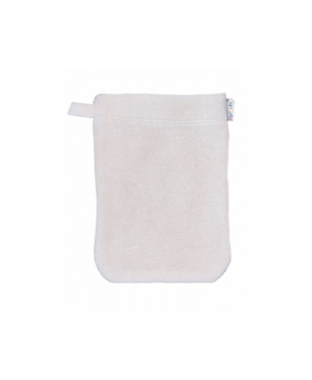 Popolini - 1 gant de toilette d'apprentissage enfant en coton biologique écru x1 Popolini - 1 gant de toilette d'apprentissage enfant en coton biologique écru x1