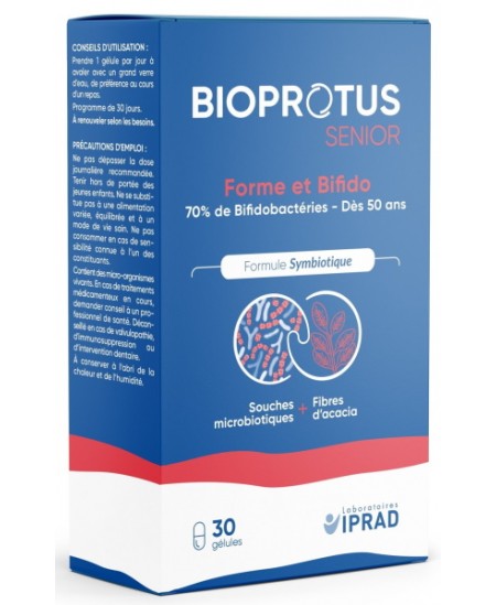 Laboratoire Carrare Iprad - Bioprotus Sénior 30 gélules immunité tonus vitalité Espritphyto Laboratoire Carrare Iprad - Bioprotus Sénior 30 gélules immunité tonus vitalité Espritphyto