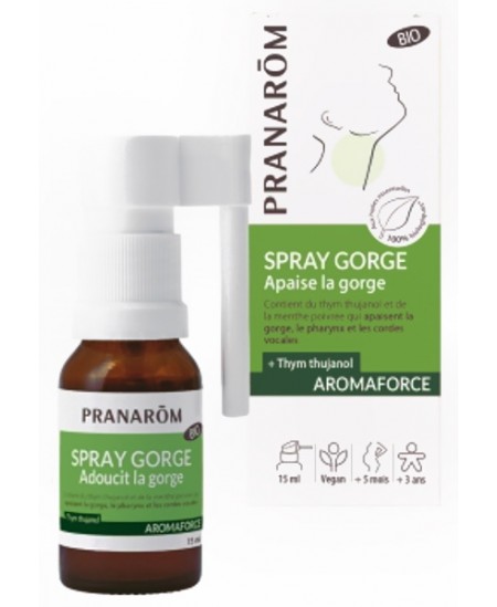 Pranarôm - Spray gorge bio Aromaforce 15 ml