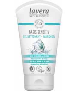 Lavera Gel nettoyant visage Aloe Vera bio et Jojoba BASIS 125ml pureté fraicheur Espritphyto