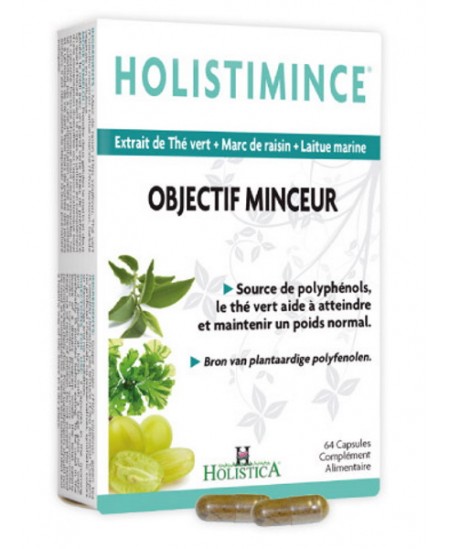 Holistimince - 64 gélules - Holistica extrait de thé vert Espritphyto Holistimince - 64 gélules - Holistica extrait de thé vert Espritphyto
