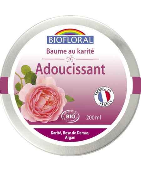 Biofloral - Baume adoucissant Beurre de Karité à la Rose de Damas et Cire d'Abeille - 200 ml hydratation Espritphyto Biofloral - Baume adoucissant Beurre de Karité à la Rose de Damas et Cire d'Abeille - 200 ml hydratation Espritphyto