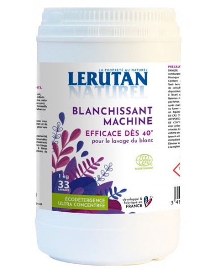 Blanchissant machine additif lessive liquide ou couleur en poudre - 1 kg - Lerutan Espritphyto Blanchissant machine additif lessive liquide ou couleur en poudre - 1 kg - Lerutan Espritphyto