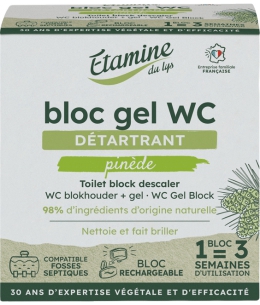 Bloc gel WC détartrant senteurs Pinède au Pin et à l'Eucalyptus - Etamine du Lys Espritphyto