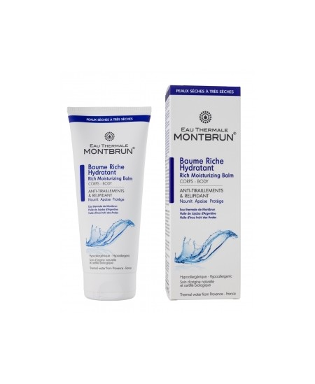 Eau Thermale Montbrun - Baume riche hydratant corps bio 200ml Eau Thermale Montbrun - Baume riche hydratant corps bio 200ml