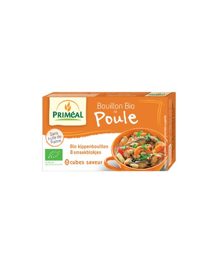 Primeal - Bouillon bio de poule en cube 80gr