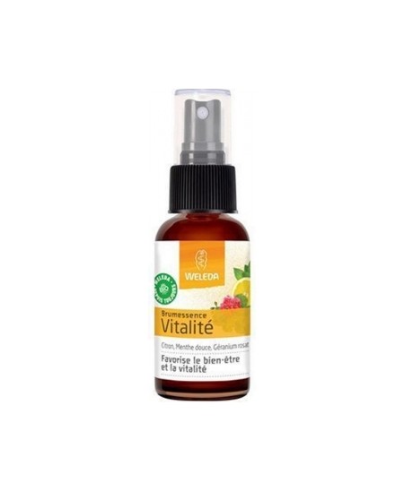 Brumessence vitalité 50ml Weleda produit d'aromathérapie pour diffusion Espritphyto