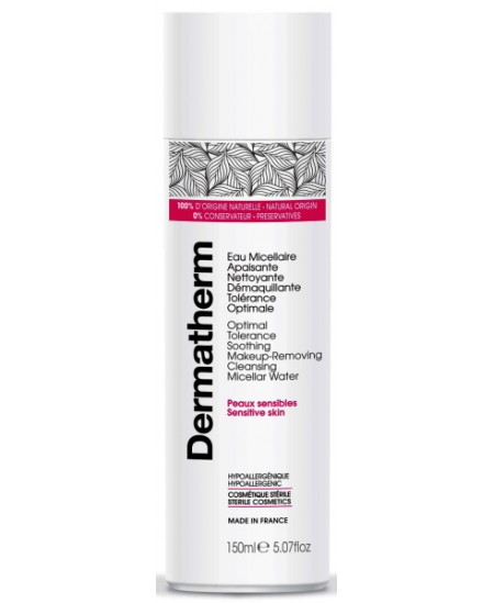 Dermatherm Eau micellaire apaisante nettoyante démaquillante tolérance optimale 150ml